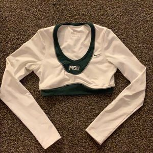 MSU cheerleading athletic top by Nike